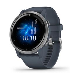 Garmin Venu 2 - 45 mm - bleu granit - montre de sport avec bracelet - silicone - bleu granit - taille du poignet : 135-200 mm - affichage 1.3" - Bluetooth, Wi-Fi, ANT+ - 49 g