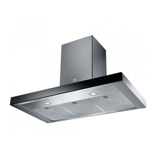 Hotte Cheminée plate Roblin Eden BOX 900 INOX/VERRE NOIR - Verre inox/noir