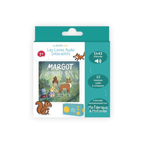 Lunii Coffret Margot Apprentie Veto - Livre Audio Interactif Pour Conteuse Ma Fabrique À Histoires