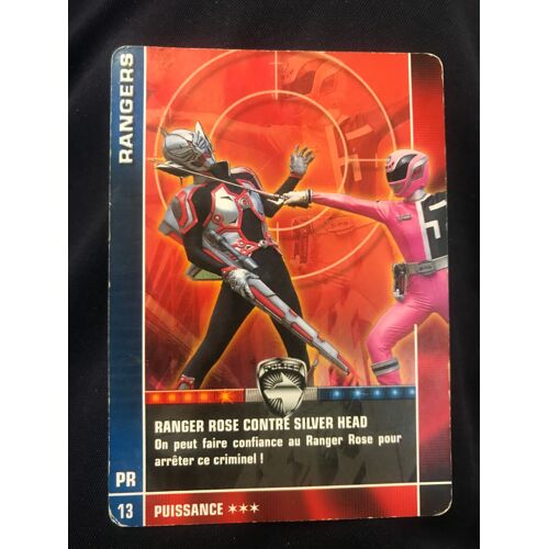 Carte Power Rangers Spd Police - Ranger Rose Contre Silver Head