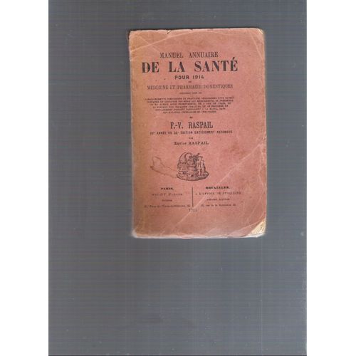 Manuel Annuaire De La Santé Pour 1914
