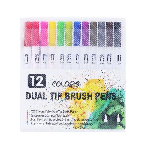 Marqueurs D'art 100 Couleurs À Double Pointe, Pinceaux De Coloriage Fineliner, Marqueurs À Eau Pour Scrapbook, Calligraphie, Livre De Dessin, Cadeaux