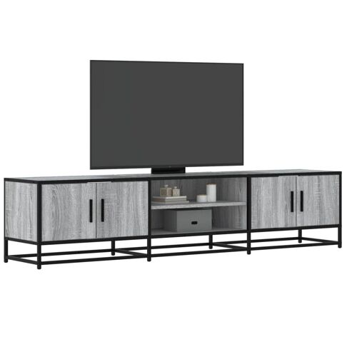 vidaXL Meuble TV sonoma gris 180x35x41 cm bois d'ingénierie