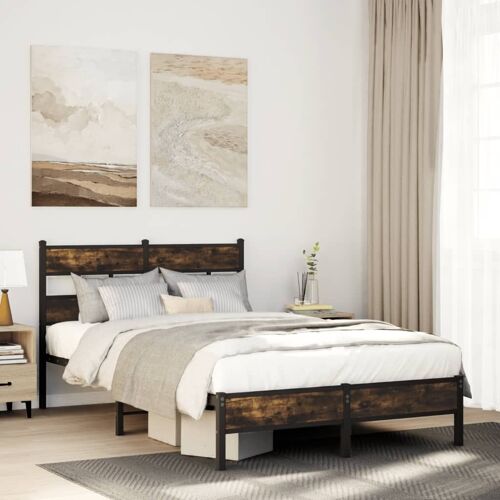 vidaXL Cadre de lit sans matelas avec tête de lit 120x190 cm