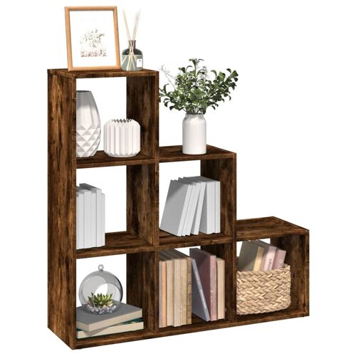Vidaxl Étagère Séparatrice De Pièce À 3 Niveaux Chêne Fumé 99x29x99 Cm