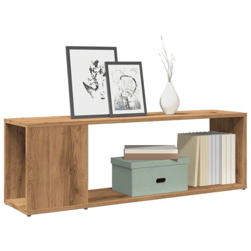 Vidaxl Meuble Tv Chêne Artisanal 100x24x32 Cm Bois D'ingénierie