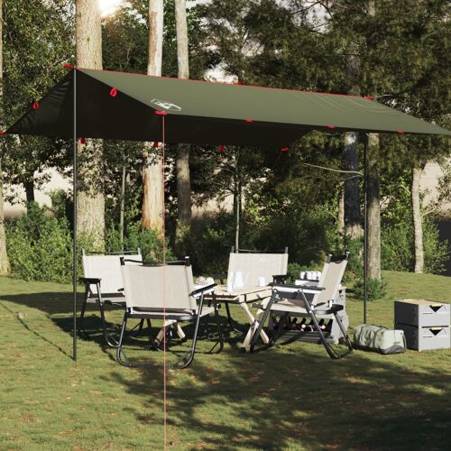 Vidaxl Bâche De Camping Vert Olive 406x306 Cm Imperméable