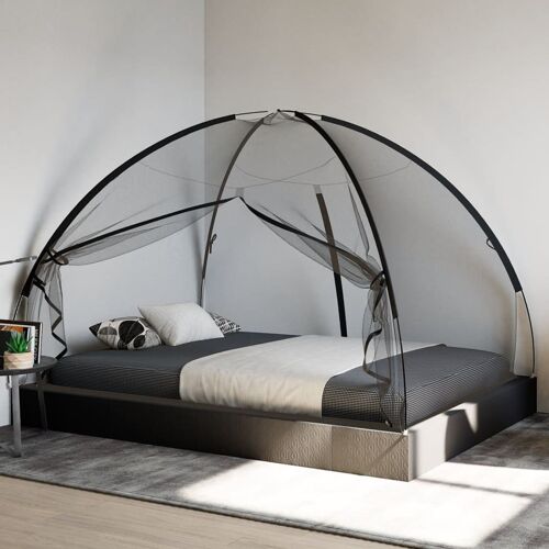Vidaxl Moustiquaire Mongole Avec Portes 220 Maille Noir 200x150x140 Cm