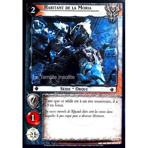 Carte Le Seigneur Des Anneaux : Ombres - Habitant De La Moria 11 S 116