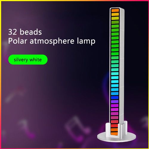 Lumière Led Rgb, Contrôle Du Son, Commande Vocale, Musique, Rythme, Lumière Ambiante Avec 32led, Lumière D'Ambiance Colorée Pour Voiture Et Chambre