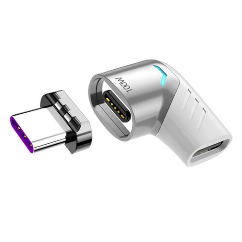 Connecteur à Angle droit PD 480 W UUSB C femelle vers type-c L, adaptateur magnétique, charge rapide, convertisseur de données pour Macbook, 100 Mpbs
