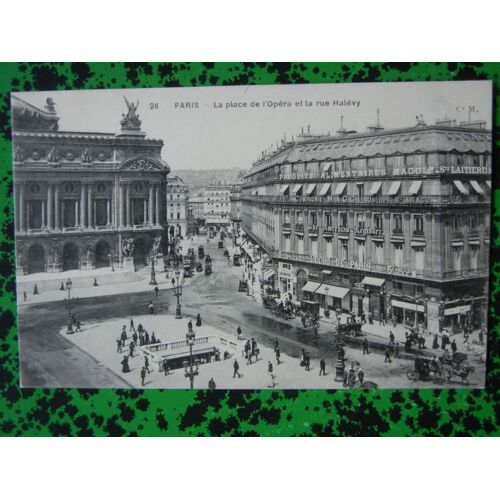 28 - Paris Place De L'opera Et Rue Halevy
