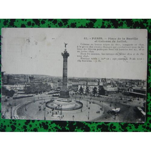 81 - Paris Place De La Bastille Et Colonne De Juillet