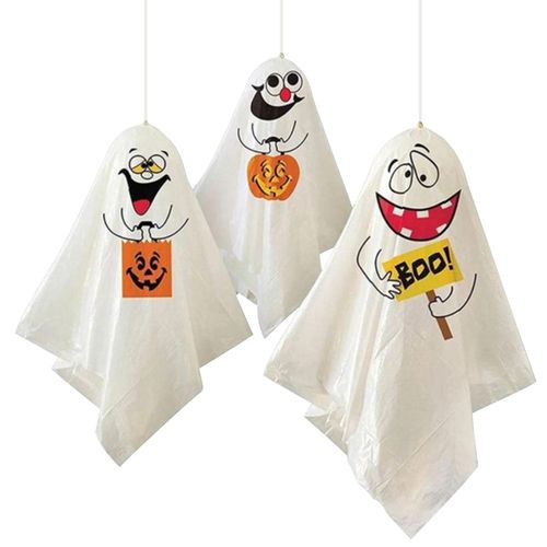 Mini Poupées Fantômes Suspendues En Tissu, 3 Pièces, Carte À Gâteau Drôle, Citrouille Monstre, Accessoires De Fête De Vacances, Décoration Intérieure Et Extérieure Pour Halloween