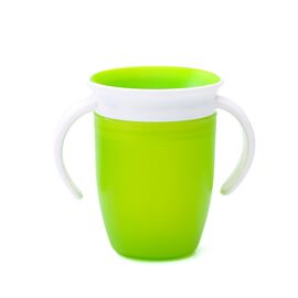 240ml Tasse D'apprentissage 360,Gobelet 360 Bébé, Tasse Enfant Sans Bpa Avec Poignées,Tasse Magique Antifuites,Verre Bébé 6mois Et Plus- Vert