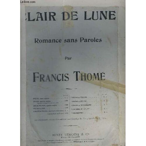 Clair De Lune - Romance Sans Paroles