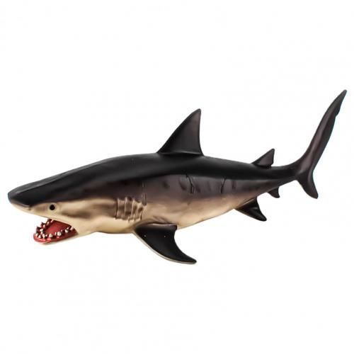 Figurine De Requin En Forme De Tigre, Fabrication Soignée, Élégante, Noire, Réaliste