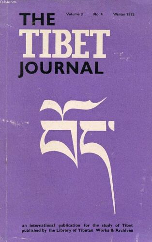 The Tibet Journal, Vol. 3, N° 4, Winter 1978