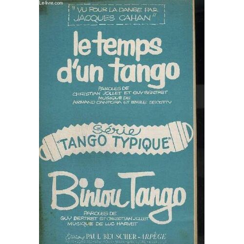 Le Temps D'un Tango + Biniou Tango - Piano Conducteur + Bandoneon A+B + Violon A+B + Contrebasse + Saxo Alto Mib.