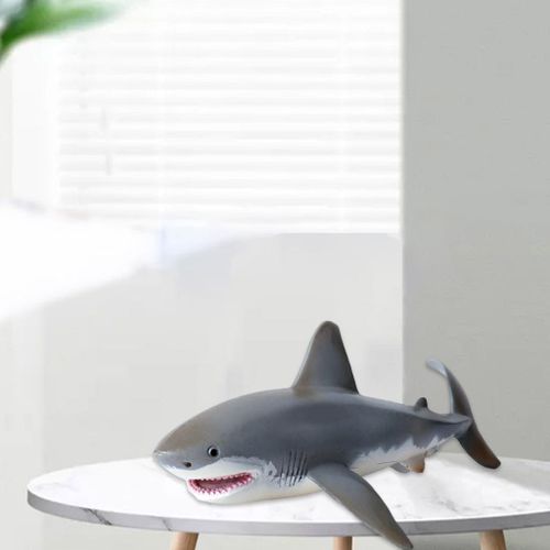 Figurine Grand Requin Blanc En Plastique, Jouets Éducatifs Pour Enfants D'Âge Préscolaire, 1 Pièce