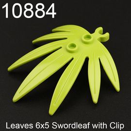 Feuille D'Epée Avec Clip, 10 Pièces, 10884 30239 Plante, Feuilles 6x5, Bloc De Construction, Accessoires, Pièces Moc Bricolage, Jouets Éducatifs, Briques