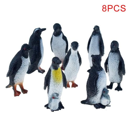 Figurines De Pingouin De Simulation, Jouets À Collectionner, Figurines D'Animaux Multiples, 8 Pièces/Ensemble