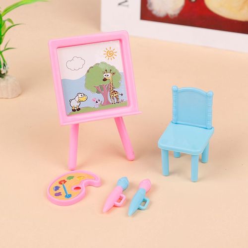 Accessoires de maison de poupée, chaise de tableau noir, mobilier de bureau pour Barbie, soeur, Kelly, pour Simba
