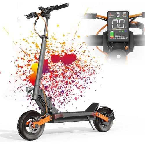 Joyor S8 Trottinette Electrique Adulte Professionnelle Batterie 48v 26ah Moteur 600w (800w Puissance Pointée) Autonomie 75-90 Km Suspension Totale Pneus Tout Terrain 10 Pouces Trottinette Pour Travail