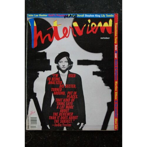 Interview Us 1991 10 Cover Jodie Foster Wendy James Pm Dawn Robert Duvall Stan Lee Debi Mazar Don Van Vliet