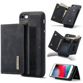 Coque Amovible Étuis Antichoc Rabat Housses Avec Fente Carte Pu Cuir Pour Iphone 8 (Noir)