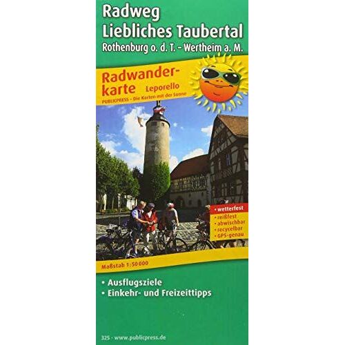 Radweg Liebliches Taubertal, Rothenburg O.D.T. - Wertheim A. M. 1 : 50 000