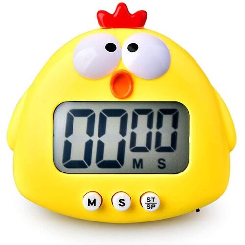 Minuterie De Cuisine, Minuterie De Compte À Rebours D'animal De Dessin Animé Mignon, Minuterie De Cuisson Numérique Avec Magnétique (Poussin)