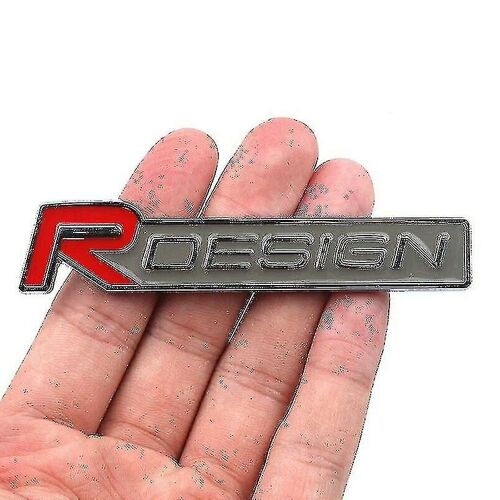 Volvo R Design Rouge Argent Grill Badge Emblème Avant Xc60 V70 S60 V40 V60 C30 V50