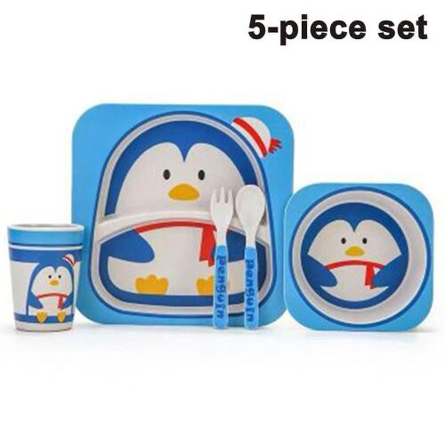 Bamboo Kids Assiettes Et Bols Ensembles Non Toxique &amp; Eco Friendly 5 Pcs