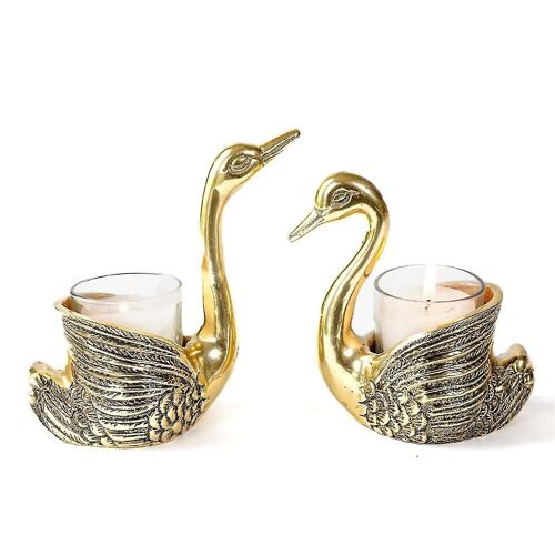 Paire de résine pour la chance et l'amour bougeoir pour la décoration d'intérieur table salon bureau Showp