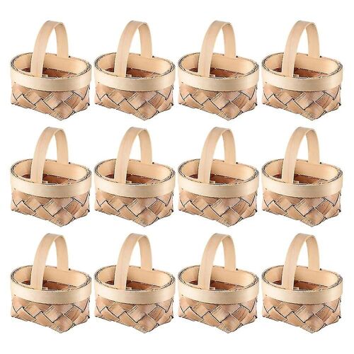 12 Pcs Wedding Favor Boxes Party Favor Box Mini Candy Basket Wedding Candy Basket Landscape Ornament Mini Basket