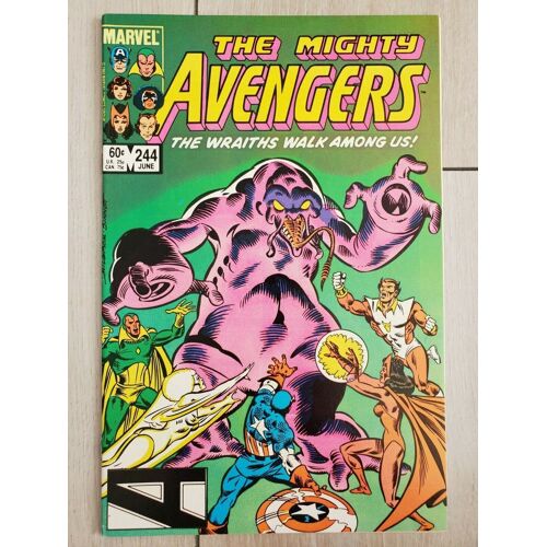 Avengers # 244 ( V.O. Marvel 1984 ) ** Vs. The Dire Wraith ! ** David Letterman In The Letters Page !