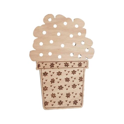 Flower Collection Plate Lightweight Easy to Use Flower Pot Shape Flower Collector Decoration for Kids Jikaixiang