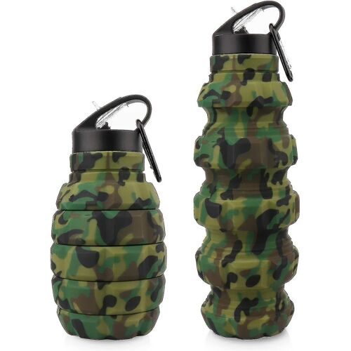 Grenade De Bouteille D'eau Pliable 580 Ml, Sans Bpa, Bouteille D'eau Étanche, En Silicone, Sans Danger Pour Les Aliments, Bouteille De Sport Pour Vélos