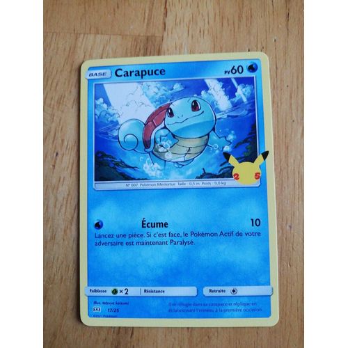 Carte Pokémon 2021 Mc Donald's Carapuce 17/25