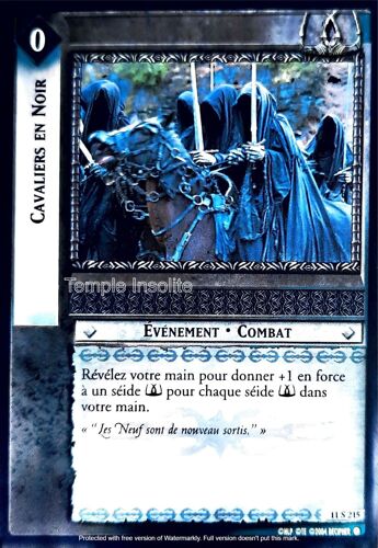 Carte Le Seigneur Des Anneaux : Ombres - Cavaliers En Noir 11s215