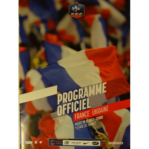 France - Ukraine Programme Officiel Du Match 1