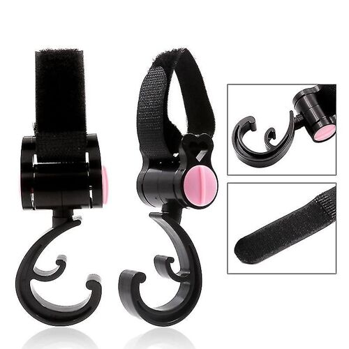 Stroller Hooks, 4 Pack Pram Hook, Universal Stroller Hook, for Hanging Shopping Bags Handbag Diaper Bag