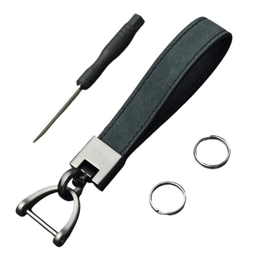 Men Women Diy Gift Car Keychain Key Organizer Universal Anti Lost Faux Cowhide