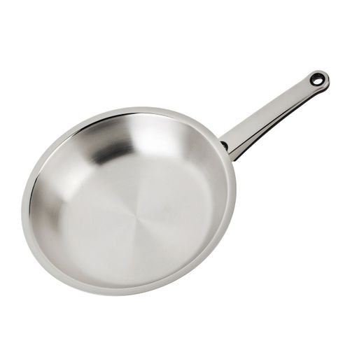 Ecovitam | Poêle Inox 18/10 | Diamètre 24cm | Tous Feux Dont Induction | Fabriqué En Italie