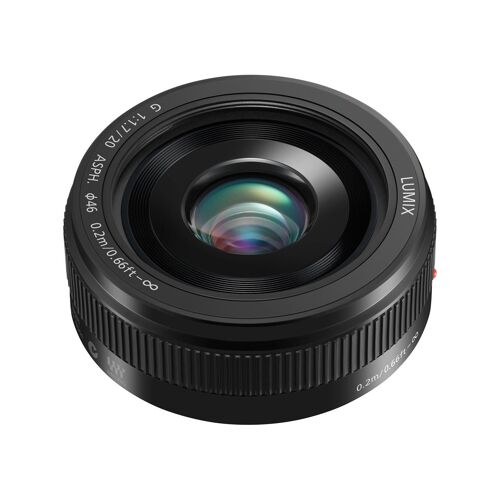Objectif Panasonic Lumix H-H020 20 mm - f/1.7 G Pancake - Micro Four Thirds - pour Lumix DC-BGH1; Lumix G DC-G100, G90, GF90, GH5M2, GH6, GH6L, GX880, GX9, GX9H, GX9K, GX9W
