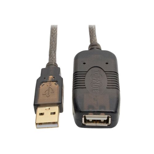 Eaton Tripp Lite Series USB 2.0 Hi-Speed Active Extension Repeater Cable - Rallonge de câble USB - USB (M) pour USB (F) - USB 2.0 - 7.62 m - actif, moulé - blanc