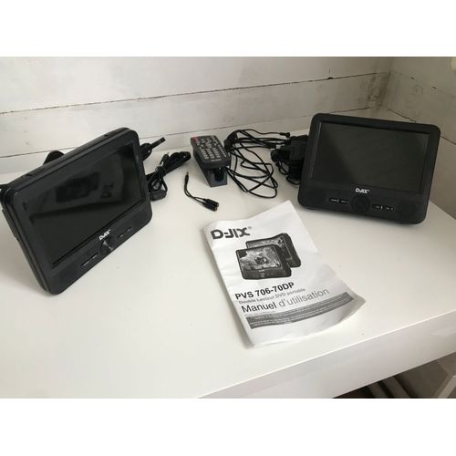 Lecteur dvd portable double écran voiture