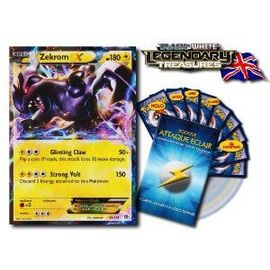 Zekrom Ex 52/113 180hp - Booster Optimisé Attaque Eclair - 10 Cartes Anglaises Pokemon Legendary Treasures