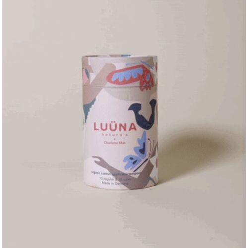 Luuna - Tampons En Coton Biologique D'époque Sans Plastique (10 Réguliers, 10 Super) Conçu Par Charleneman 